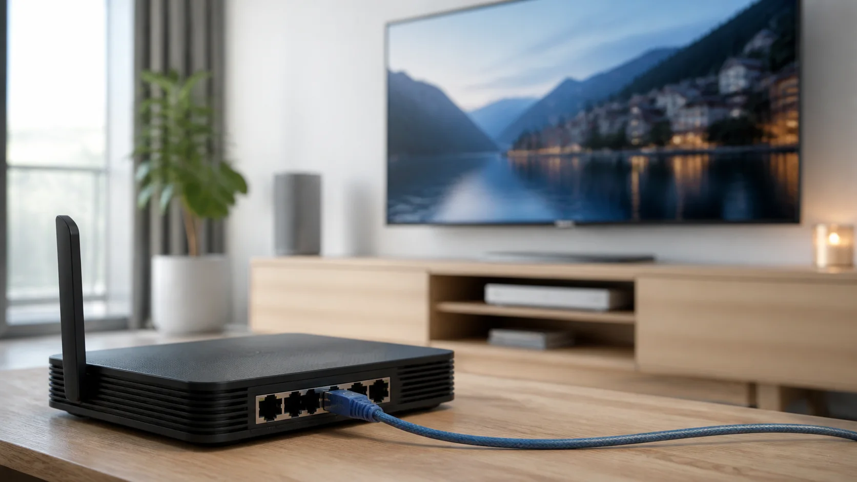 Abstrakte Darstellung von Streaming und Netzwerkgeschwindigkeit